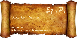 Szojka Petra névjegykártya